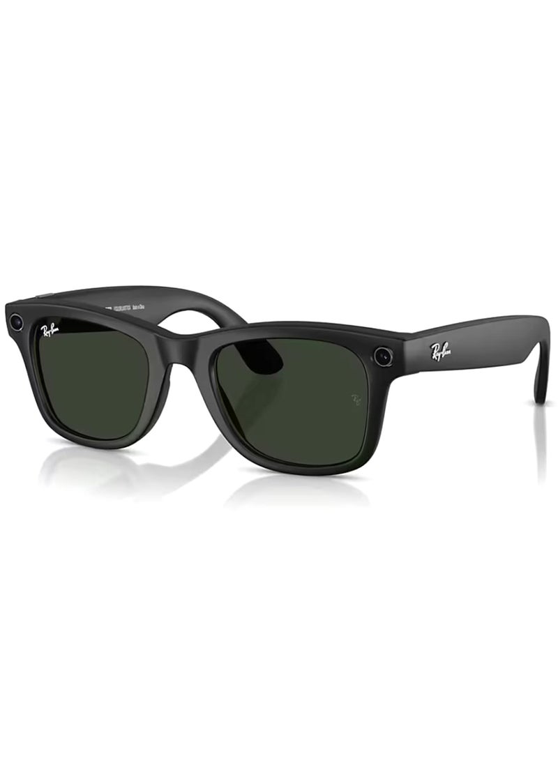 Ray-Ban Wayfarer RW4008 Large Matte Black Clear Graphite Green Transition Black