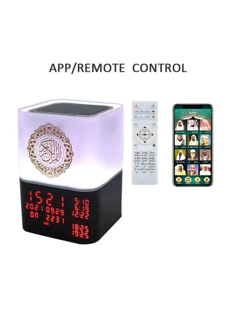 Telawah Quran Speaker with White Noise SQ-229 Remote & APP Control Speaker Dimmable Multi-Color Changing Azan Bluetooth Speaker Night Light MP3 Speaker