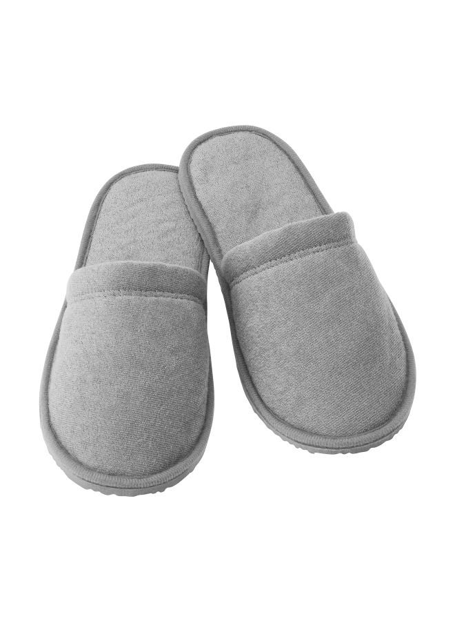 Polyester Bath Slippers Grey S/M