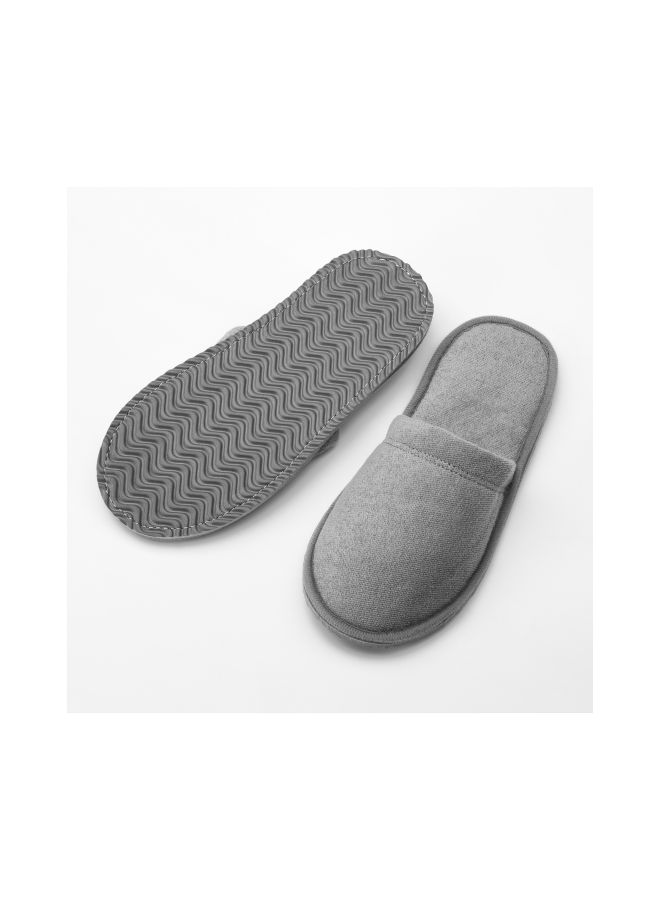 Polyester Bath Slippers Grey S/M