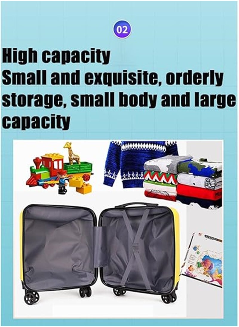 20 Inch Kids Luggage Children Carry On Rolling Suitcase Cartoon Cat Trolley Case for Girls Travel and School Pink