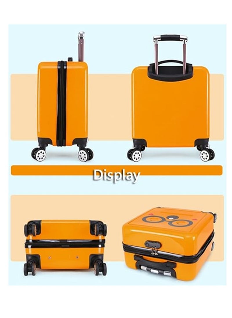 Kids Roller Duffle Bag Travel Quiet Spinner Wheel Luggage 20 Inch Travel and School Roller Case Orange