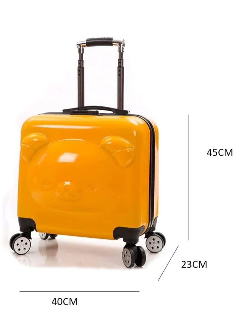 Kids Roller Duffle Bag Travel Quiet Spinner Wheel Luggage 20 Inch Travel and School Roller Case Orange