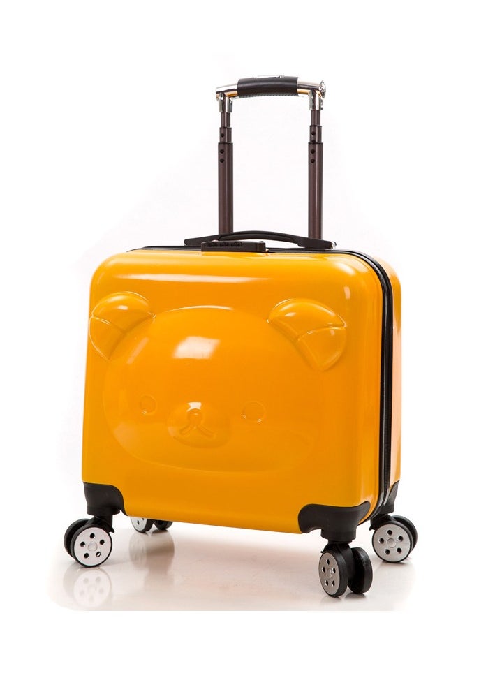 Kids Roller Duffle Bag Travel Quiet Spinner Wheel Luggage 20 Inch Travel and School Roller Case Orange