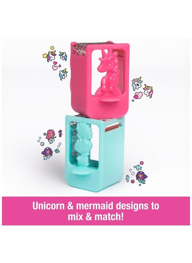 , Go Glam Nail Stamper Refill With Unicorn & Mermaid Designs, Nail Kit For 80 Nails, Arts And Crafts Kids Toys For Girls Ages 7+