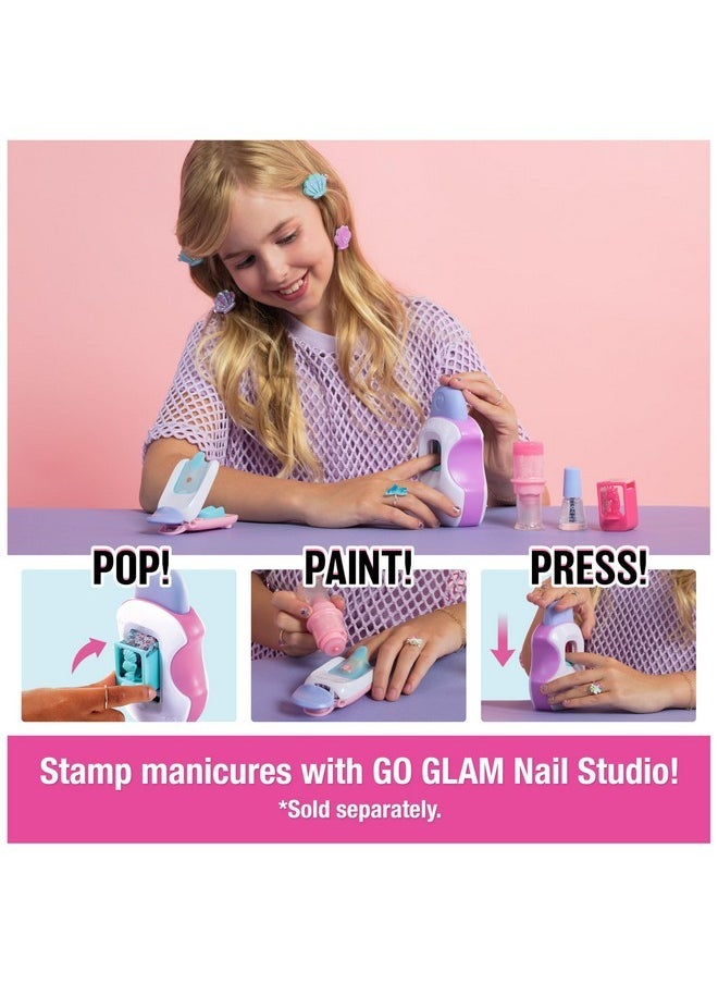 , Go Glam Nail Stamper Refill With Unicorn & Mermaid Designs, Nail Kit For 80 Nails, Arts And Crafts Kids Toys For Girls Ages 7+