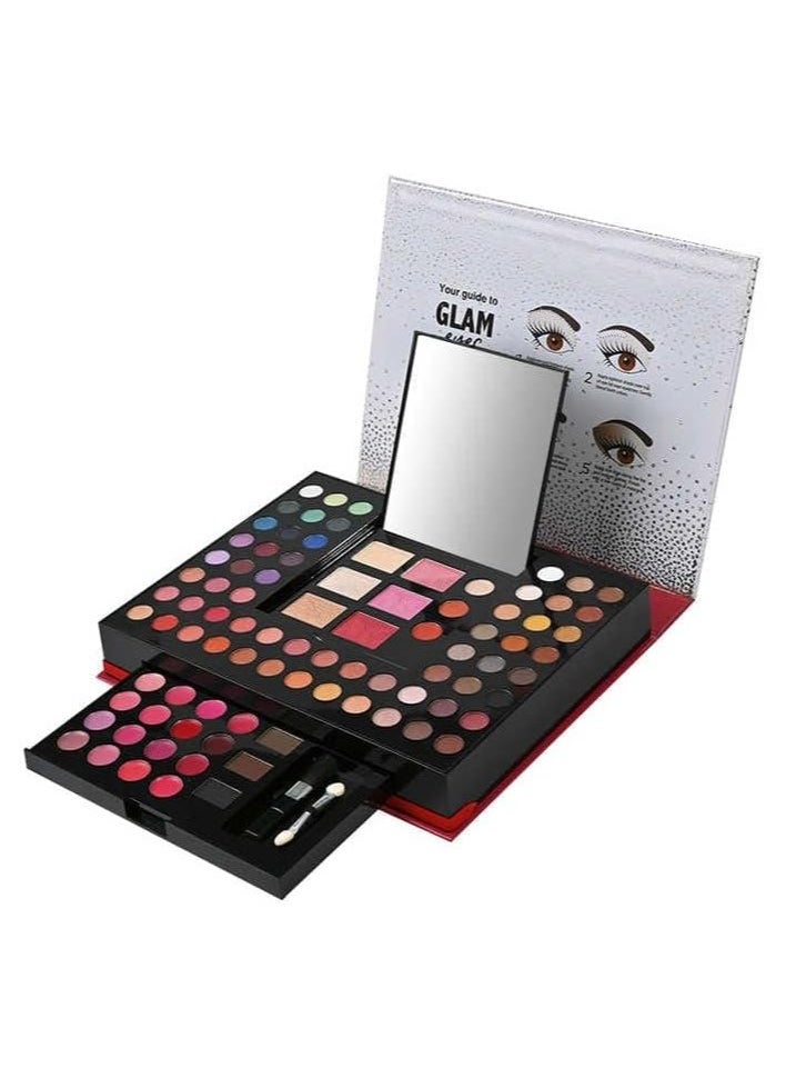 Missyoung Makeup Kit, 63 Eyeshadow, 16 Lipgloss, 6 Blush, 3 Brow Powder, Applicators For Women's & Girl'S