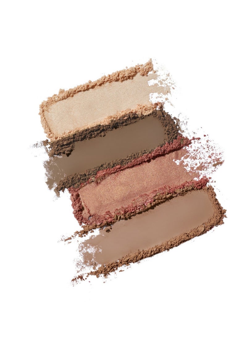 Butterfly Cloud Collar Embossed Highlight & Contour & Bronzer Palette-01 Leaf Shadow