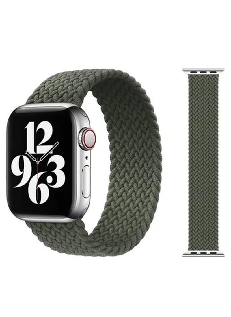 Braided Solo Loop Replacement For Apple Watch Strap Large 38-40mm Grey