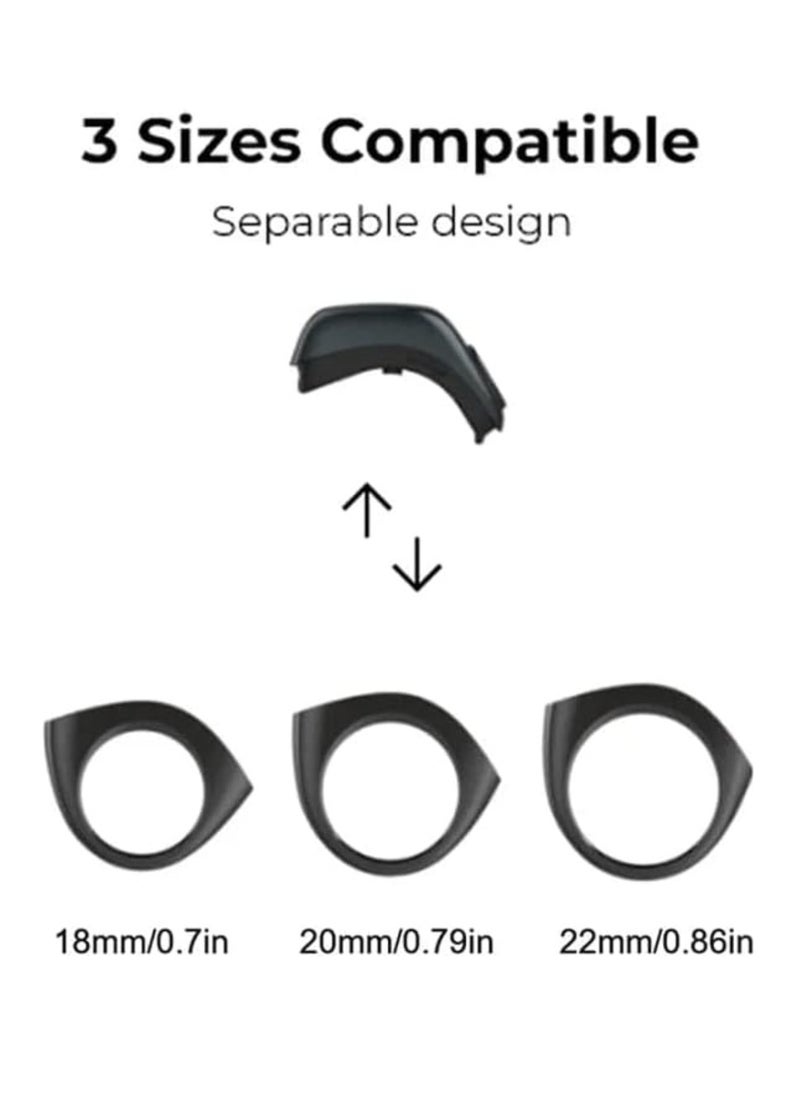Smart Tasbih Zikr Ring Wide Display Powerful Battery Backup OLED Display F04 Flex Pro Smart Ring App Operated Tasbih Counter IP67 Waterproof Smart Zikr Ring Compatible Three Sizes (18mm/ 20mm/22mm) Aluminium Alloy iQibla Zikr Ring Rose Gold