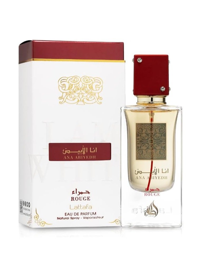 Lattafa Ana Abiyedh Rouge Unisex Eau De Perfume, 60 Ml