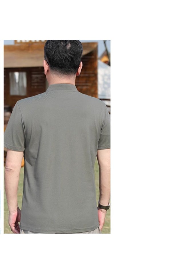 【 Mulberry Silk 5A Antibacterial 】 Men's Short Sleeved T-Shirt Business Polo Shirt