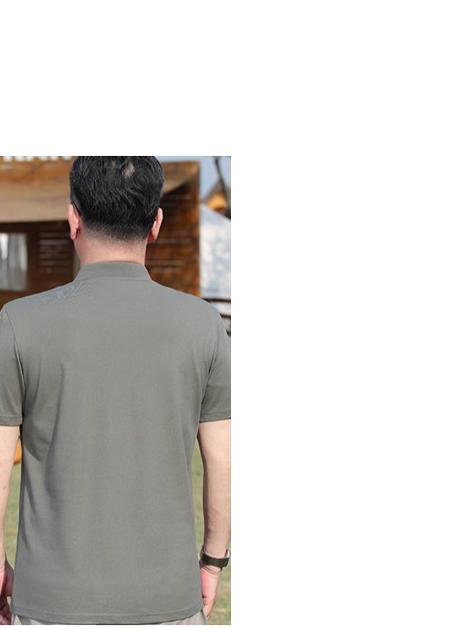 【 Mulberry Silk 5A Antibacterial 】 Men's Short Sleeved T-Shirt Business Polo Shirt