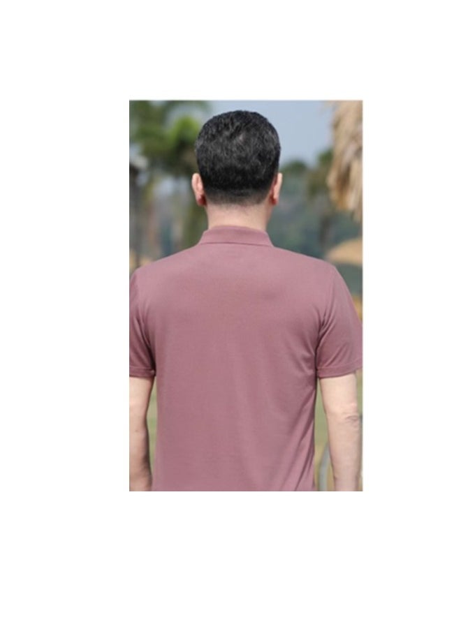 【 Mulberry Silk 5A Antibacterial 】 Men's Short Sleeved T-Shirt Business Polo Shirt
