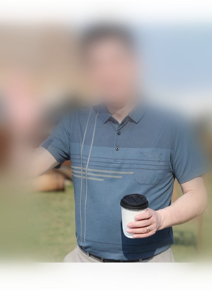 【 Mulberry Silk 5A Antibacterial 】 Men's Short Sleeved T-Shirt Business Polo Shirt
