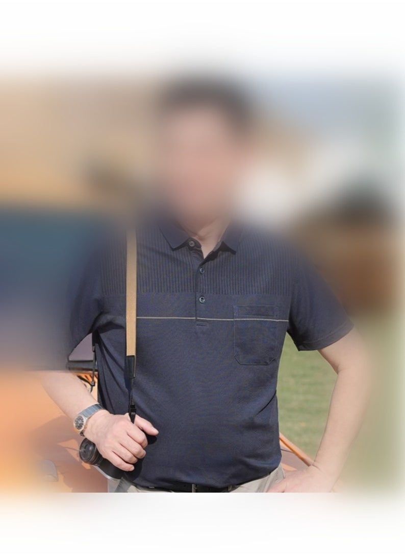 【 Mulberry Silk 5A Antibacterial 】 Men's Short Sleeved T-Shirt Business Polo Shirt