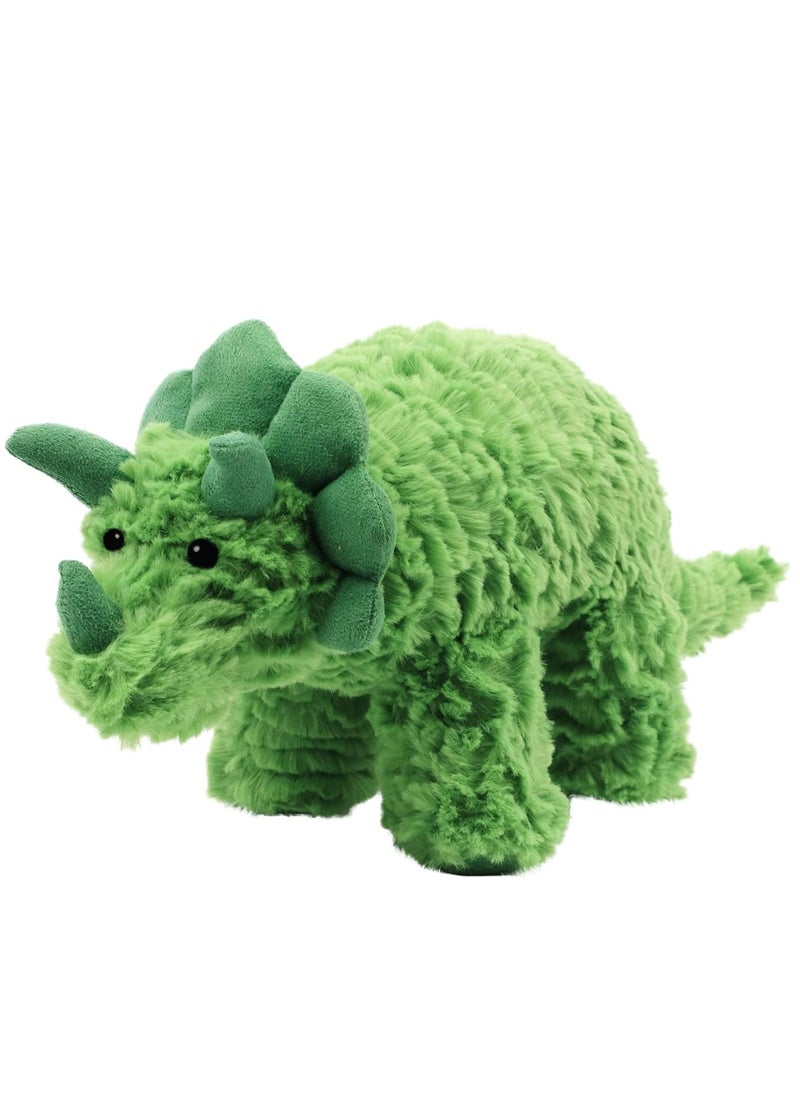 Soft Triceratops Stuffed Animal Soft Plushie Dinosaur Plush Toy Adorable Gift for Boys Girls Kids Toddlers, Green, 15''