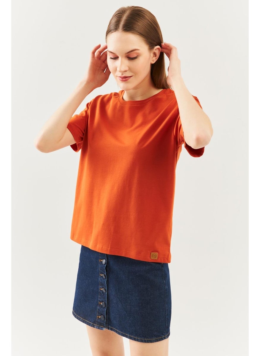Tile Oversize Comfortable 100% Cotton Combed Crew Neck Short Sleeve Basic T-Shirt
