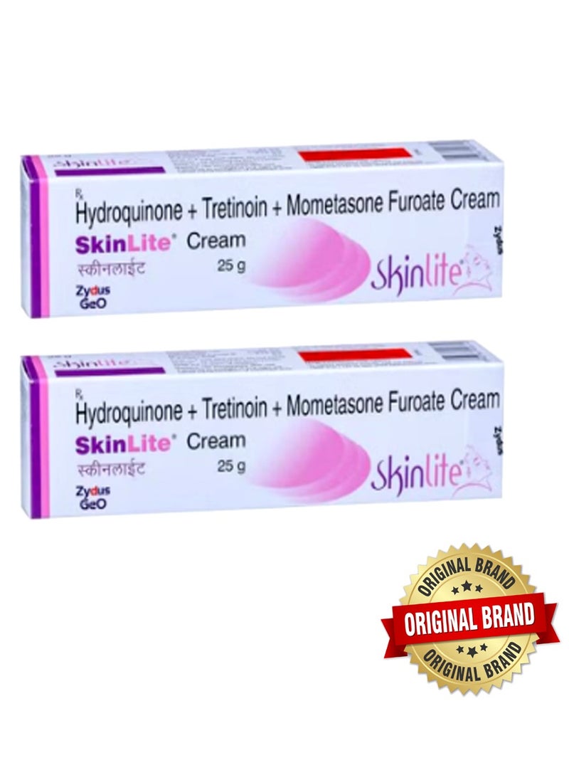 Hydroquinone+Tretinoin+Mometasone Furoate Skinlite Cream Melasma Whitening Skinlite Cream 25G 2pcs