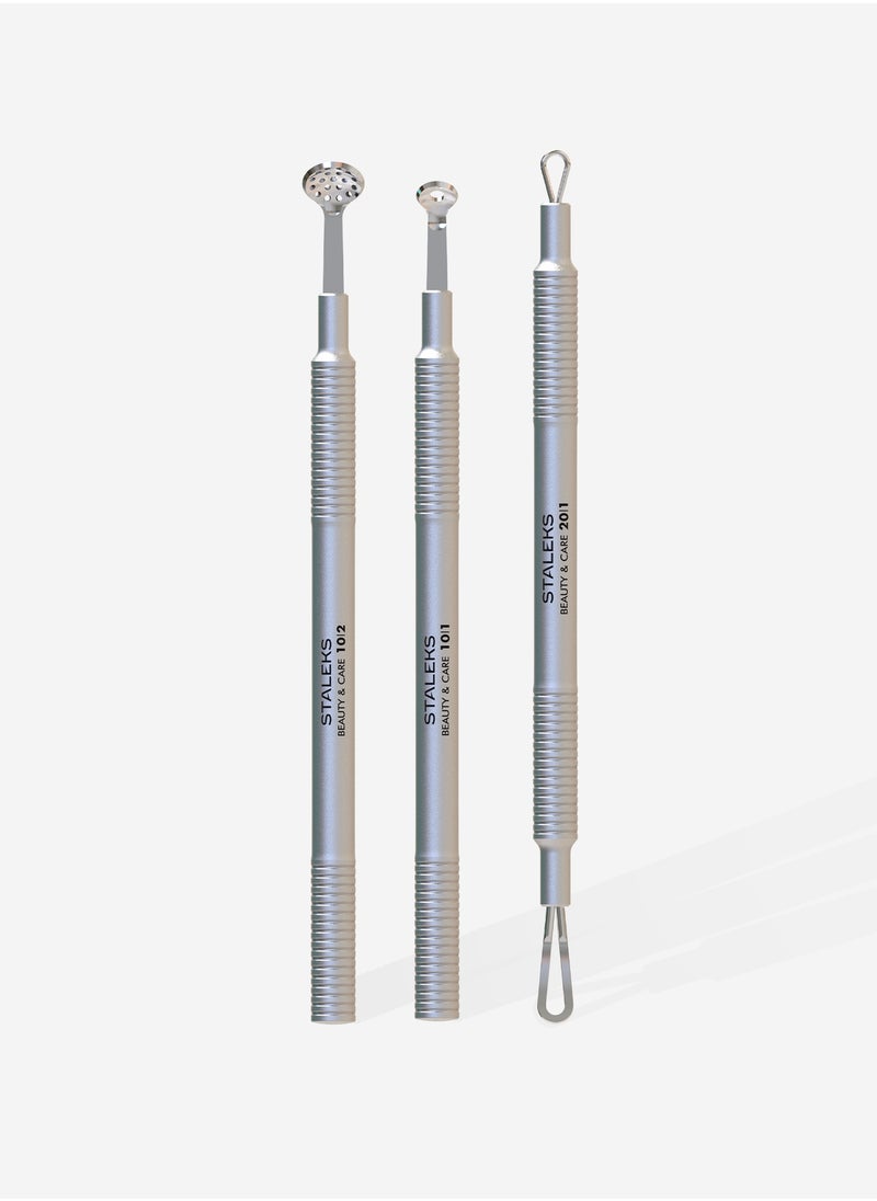 Cosmetology toolset “Clean Skin” - BEAUTY & CARE 30 (Uno spoon, round tool with 19 holes and double-ended loop)