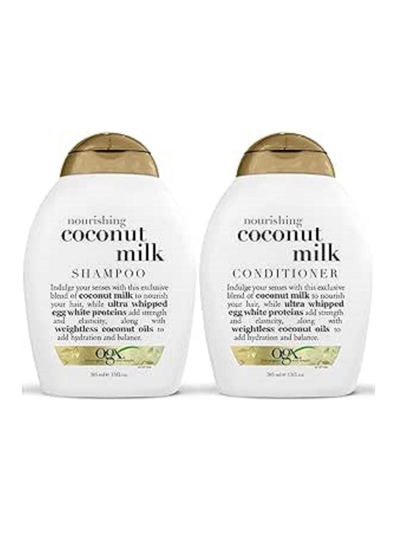 Nourishing & Moisturizing Coconut Milk Shampoo Conditioner Pack 385ML Each