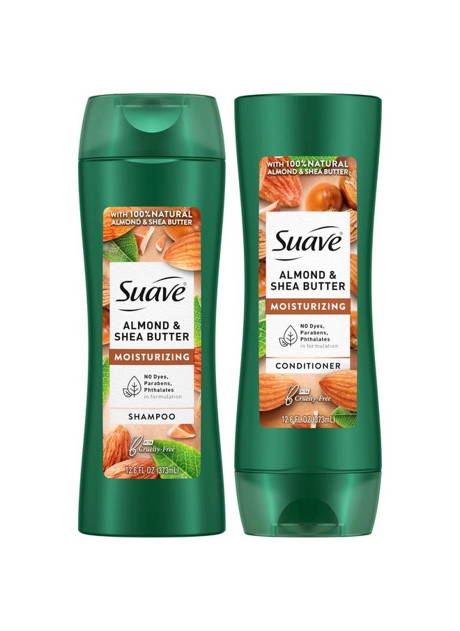 Shampoo And Conditioner Set, Almond & Shea Butter - Moisturizing Shampoo & Conditioner, Dry Hair Treatment, Scented, 12.6 Oz Ea (2 Piece Set)