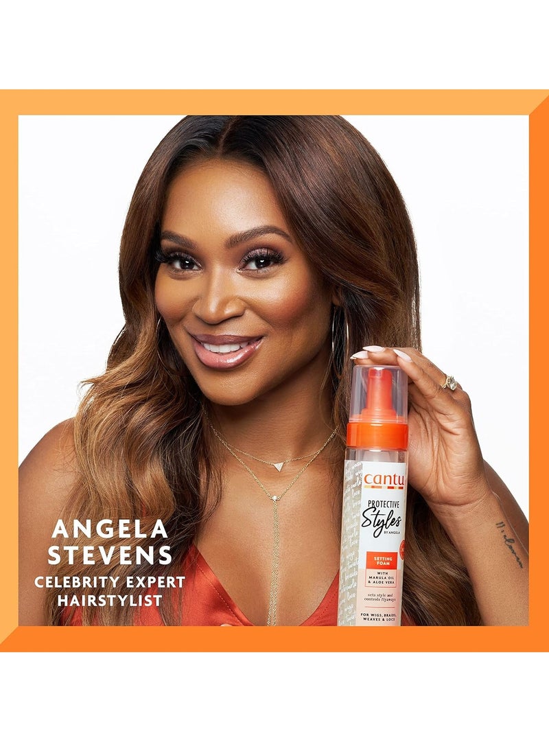 Protective Styles by Angela Set & Refresh Foam with Apple Cider Vinegar & Aloe, 8 Ounce 237 ml