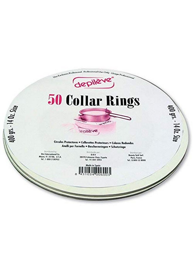 Wax Warmer Collars -Pack Of 50 Wax Collars -Wax Pot Collars -14 Oz. Size