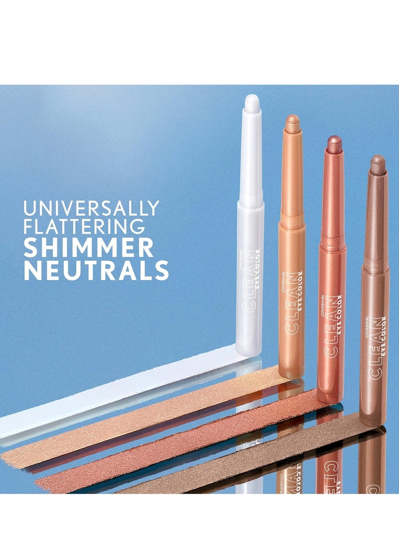 Covergirl Clean Eye Color, French Violet, Eyeshadow Sticks, Ultra Creamy Formula, Lightweight, Buildable Formula, Lasts All Day, Smudge-Proof, 0.05oz