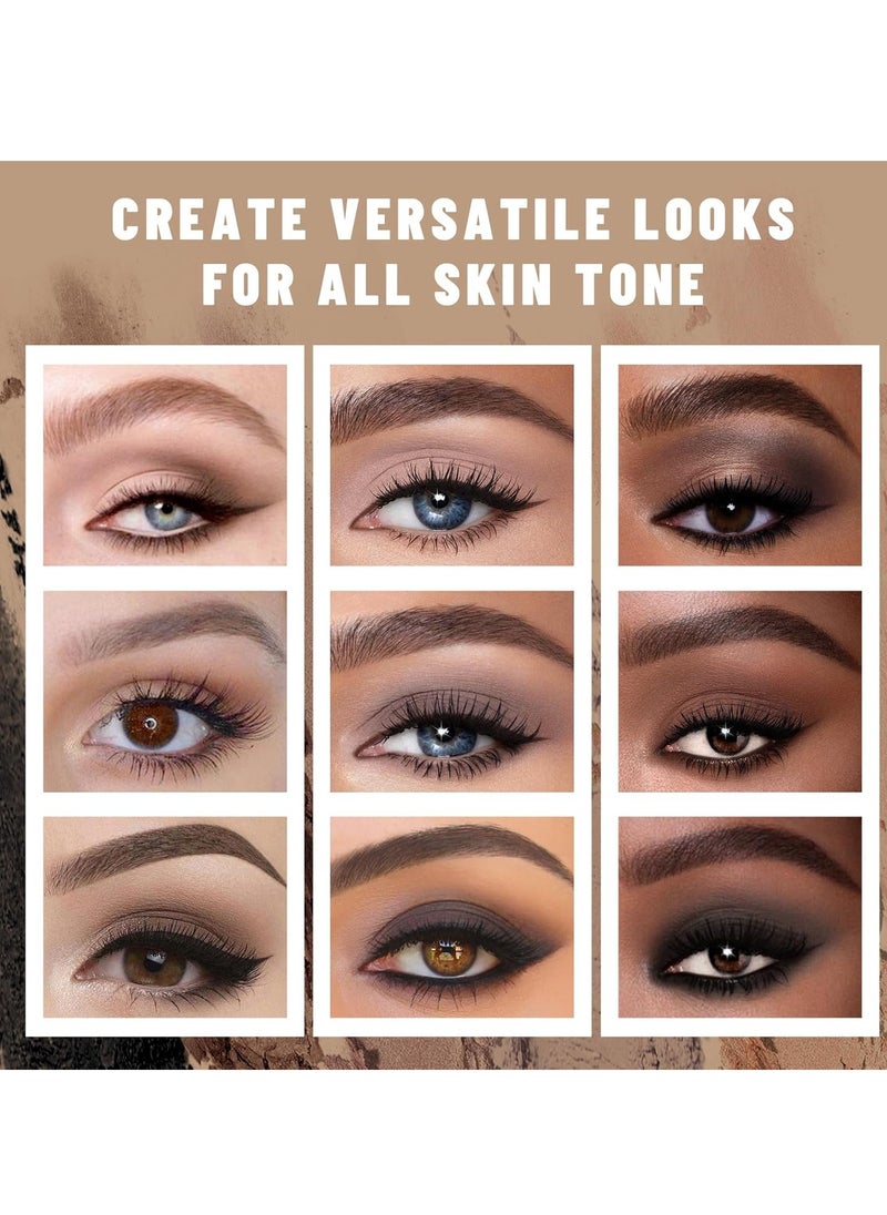 6 Colors Mini Naked Eyeshadow Makeup Palette Neutral Nude Smoky Eye Shadow Taupe & Brown Matte Make Up Pallet with Mirror Highly Pigmented Long Lasting Waterproof Travel Size Gift Kit 01