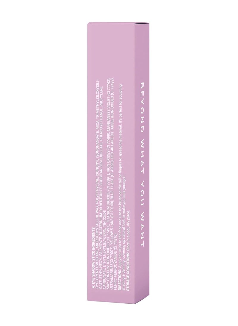 Cream Single Eyeshadow Stick with Blending Brush, Hypoallergenic Eye Shadow Stick Makeup, Pro Waterproof & Long Lasting Eye Brightener Stick, Eyeshadow Pencil Crayon Shimmer #03