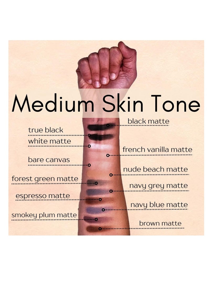 Pure Ziva Naked French Vanilla Off White Nude Neutral Matte Pressed Powder Single Vegan Eyeshadow; Talc, Paraben & Cruelty Free