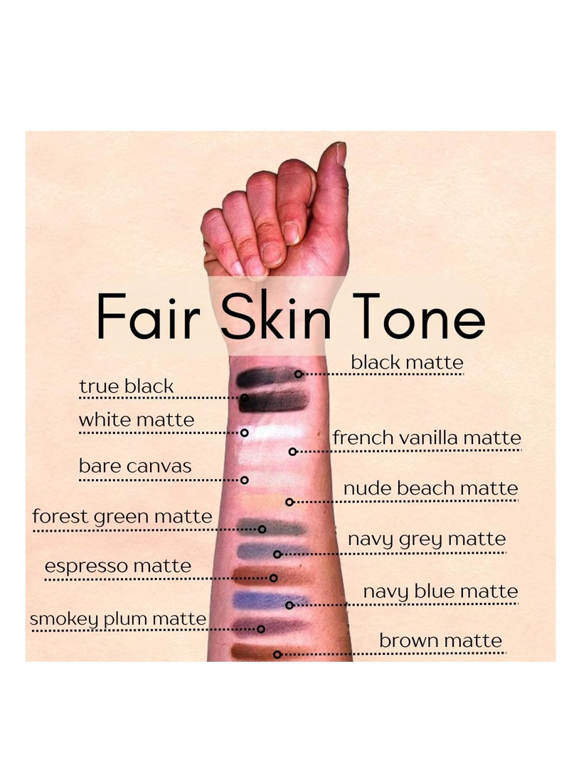 Pure Ziva Naked French Vanilla Off White Nude Neutral Matte Pressed Powder Single Vegan Eyeshadow; Talc, Paraben & Cruelty Free