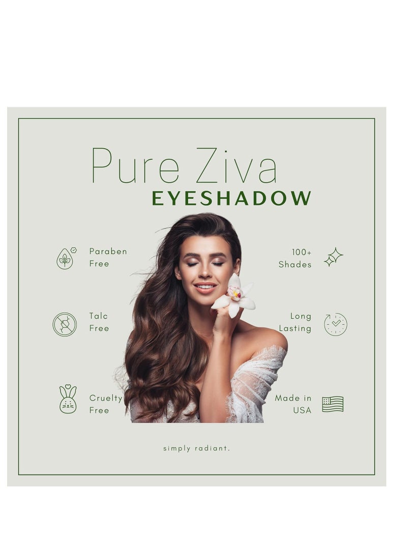 Pure Ziva Naked French Vanilla Off White Nude Neutral Matte Pressed Powder Single Vegan Eyeshadow; Talc, Paraben & Cruelty Free