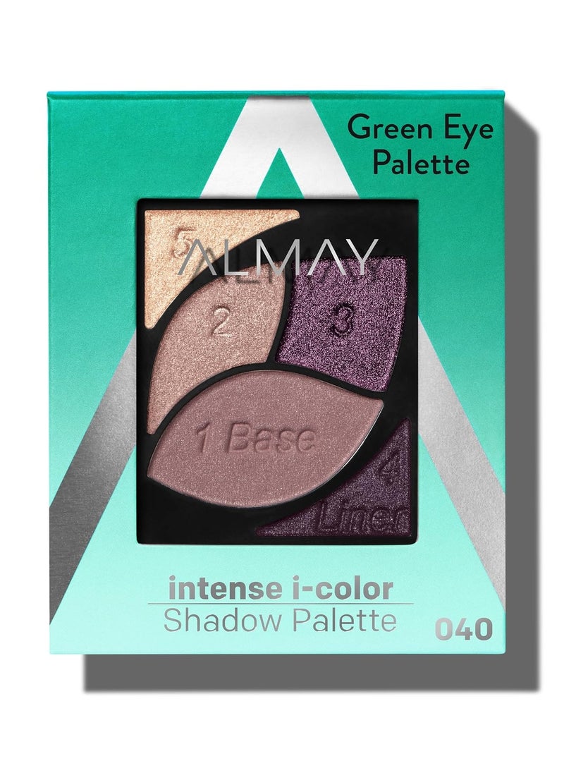 Almay Eyeshadow Palette, Longlasting Eye Makeup, Primer Enriched with Antioxidant Vitamin E, Hypoallergenic, 040 Green Eyes, 0.1 Oz