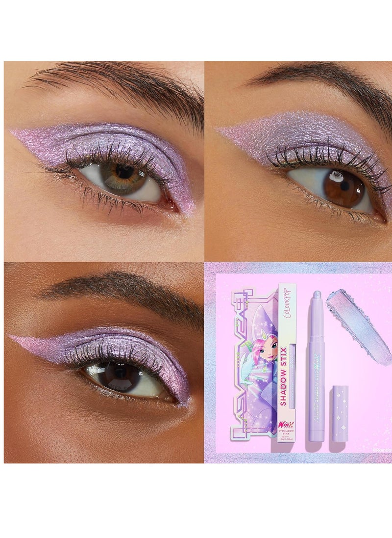 ColourPop Winx Club Shadow Stix - Cream Eyeshadow Stick with Long-Lasting Color - Multi-Use Cream Makeup with a Built-In Sharpener & Precise Tip for Easy Application - Static Sphere (0.05 oz)