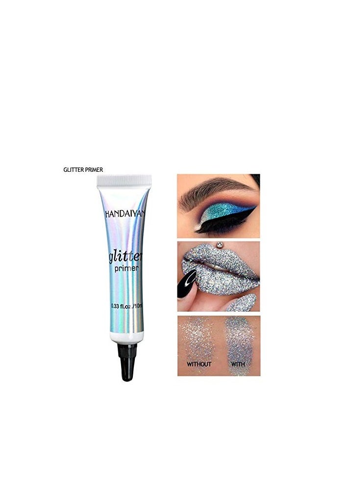 MAEPEOR Cosmetic Glitter Glue Long Lasting Makeup Glitter Primer Gel Waterproof & Smudgeproof Primer Base Glue for Body Eyes Face Lip with Glitter, Body Jewels, Rhinestones (2 PCS, 10 ml)