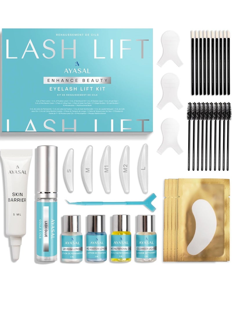 Lash Lift Kit Eyelash Perm Kit, with Detailed Instruction Eyelash Lift Kit, Easy for Beginner and Professional Lash Perm Kit, Achieve Salon-Quality Lashes Lift with Safe and Effective Result