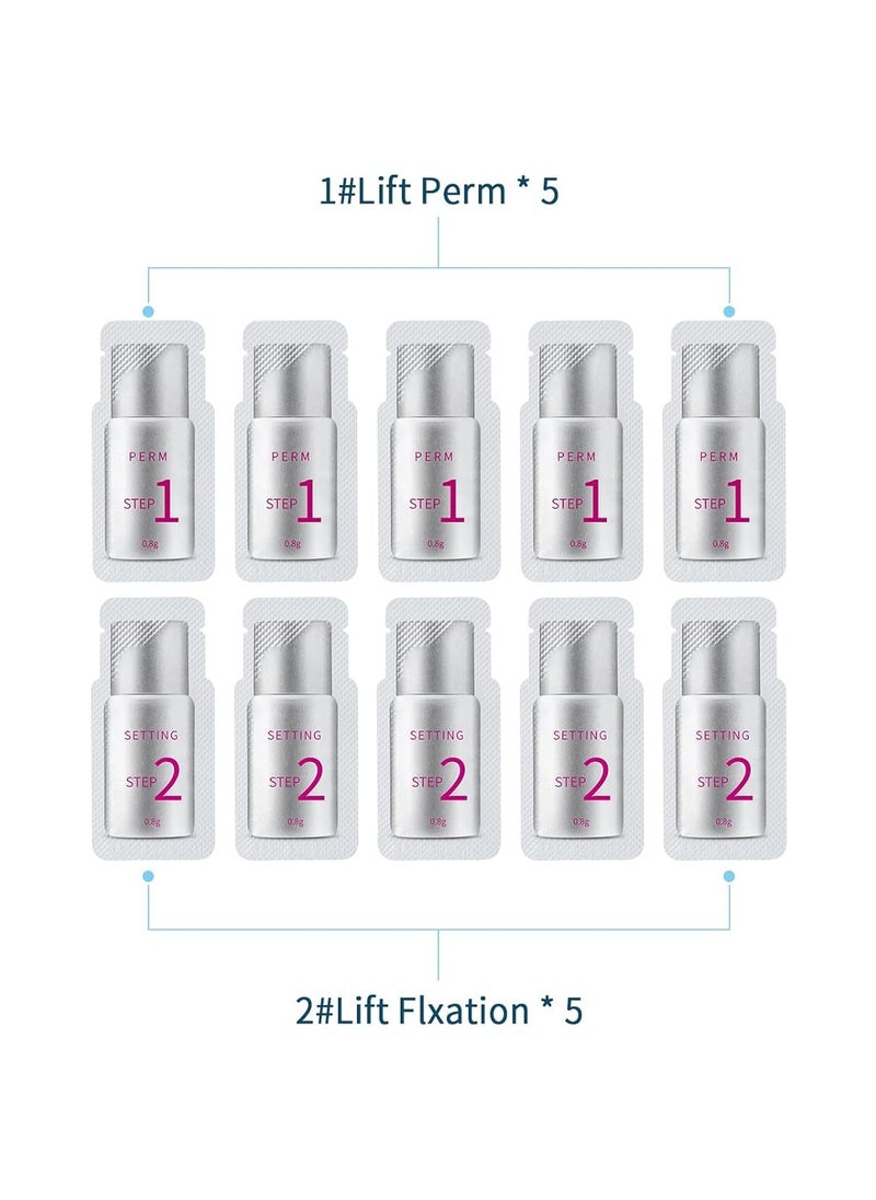 Fast Perm Lash Lift Kit Eyelash Perm Kit Perm&Setting Lotion (Quantity: 2×5 Packs)