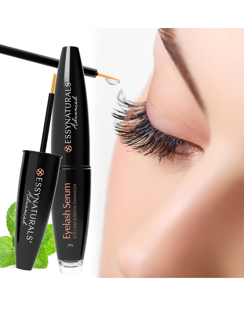 Essynaturals Premium Eyelash Growth Serum for Longer, Fuller, Thicker Lashes