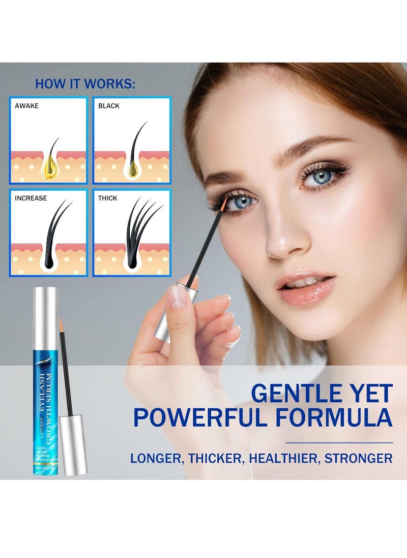 Premium Eyelash Growth Serum and Eyebrow Enhancer by LASHJAR, Lash Boost Serum for Longer, Fuller Thicker Lashes & Brows