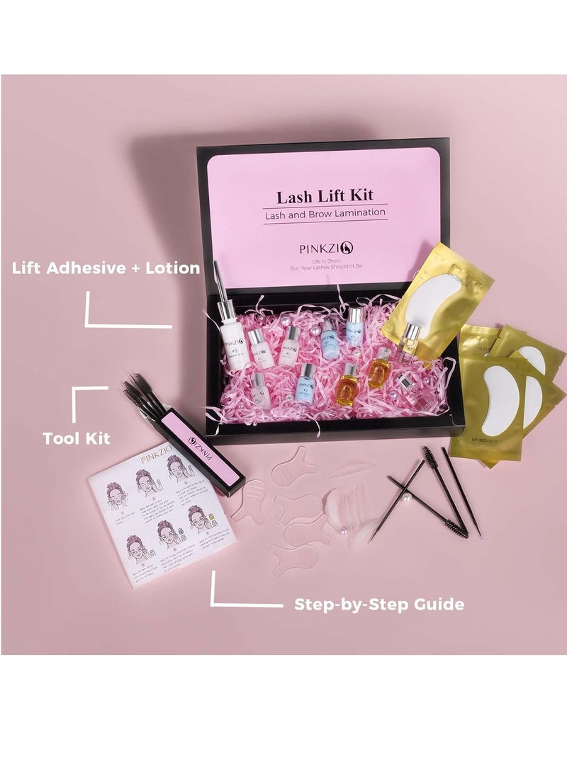 Lash Lift Kit Eyelash Perm Kit, Professional Eyelash Lash Curling, Semi-Permanent Curling Perming Suitable For Salon, Pink