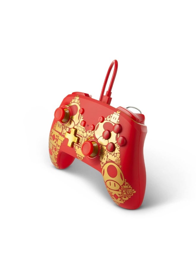 Mario Enhanced Wired Controller for Nintendo Switch - Golden M (Nintendo Switch)