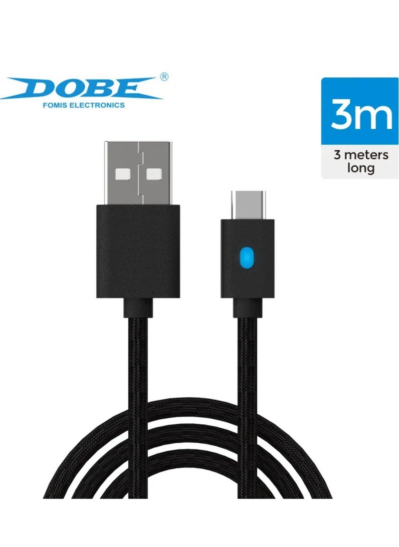 Dobe Latest Type-C Charging Cable for PS5 Controller 3 Meter (TY-0803)