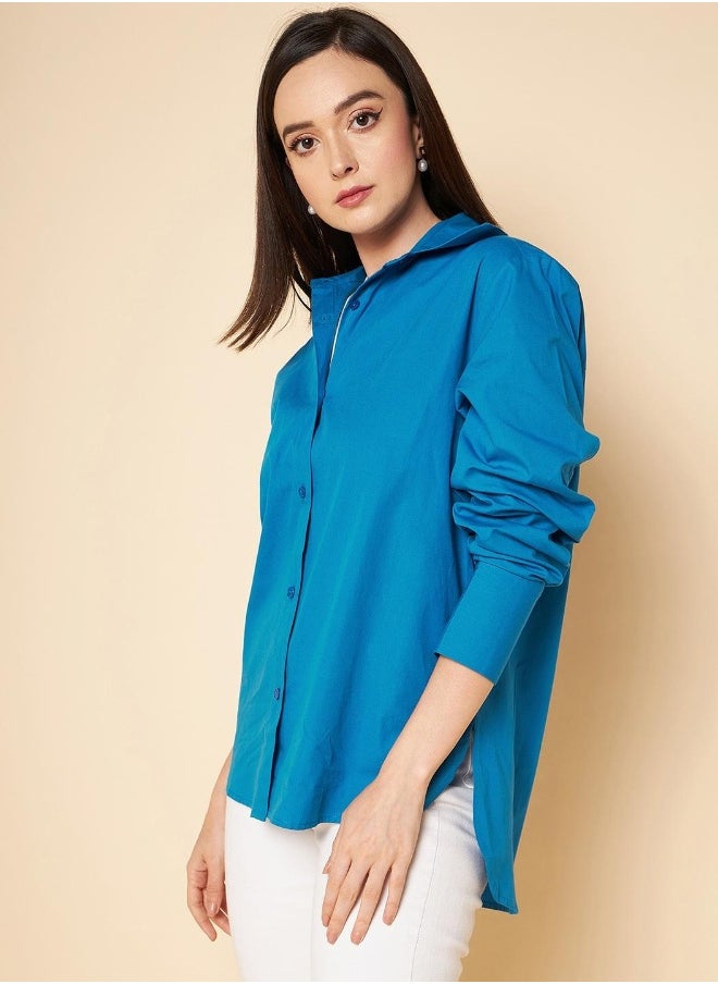 Blue color Casual Shirt for Women