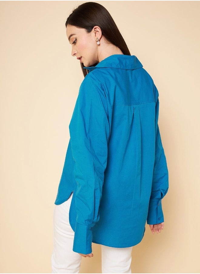 Blue color Casual Shirt for Women