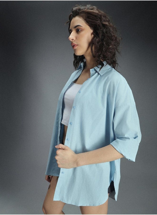 Women Light Blue Shirt