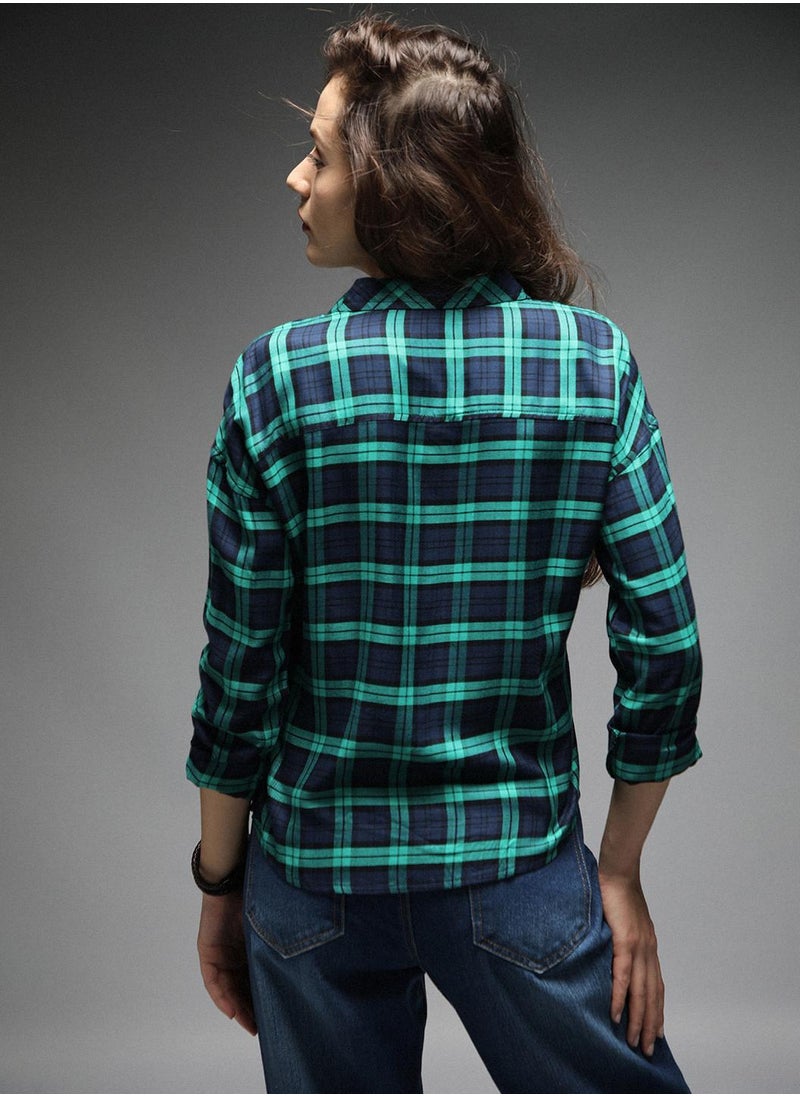 Forest Green color Casual Shirt for Women