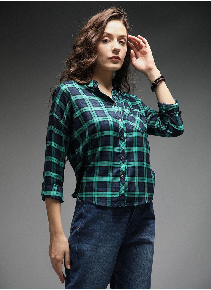 Forest Green color Casual Shirt for Women