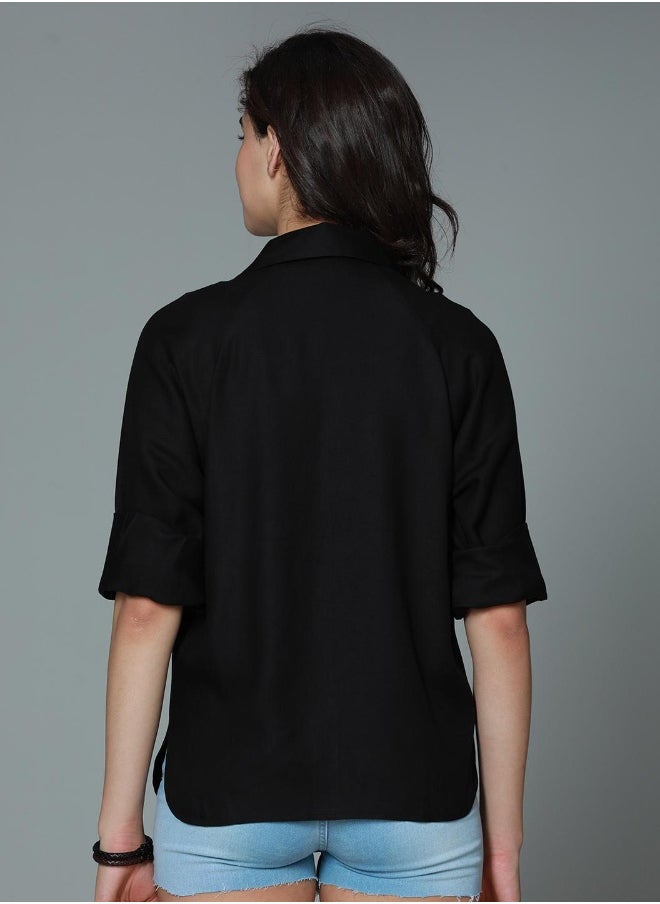 Black color Casual Shirt for Women